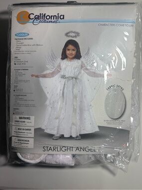 Toddler Angel Costume with wings and halo- Halloween/theater